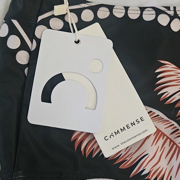 New W Tags Commense Two Piece Bikini One-Shoulder Black and Tan Swim Set Unique - Picture 3 of 7